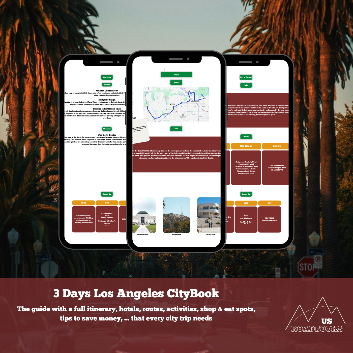 CityBook/ Travel Guide about Los Angeles with a 3 Day itinerary