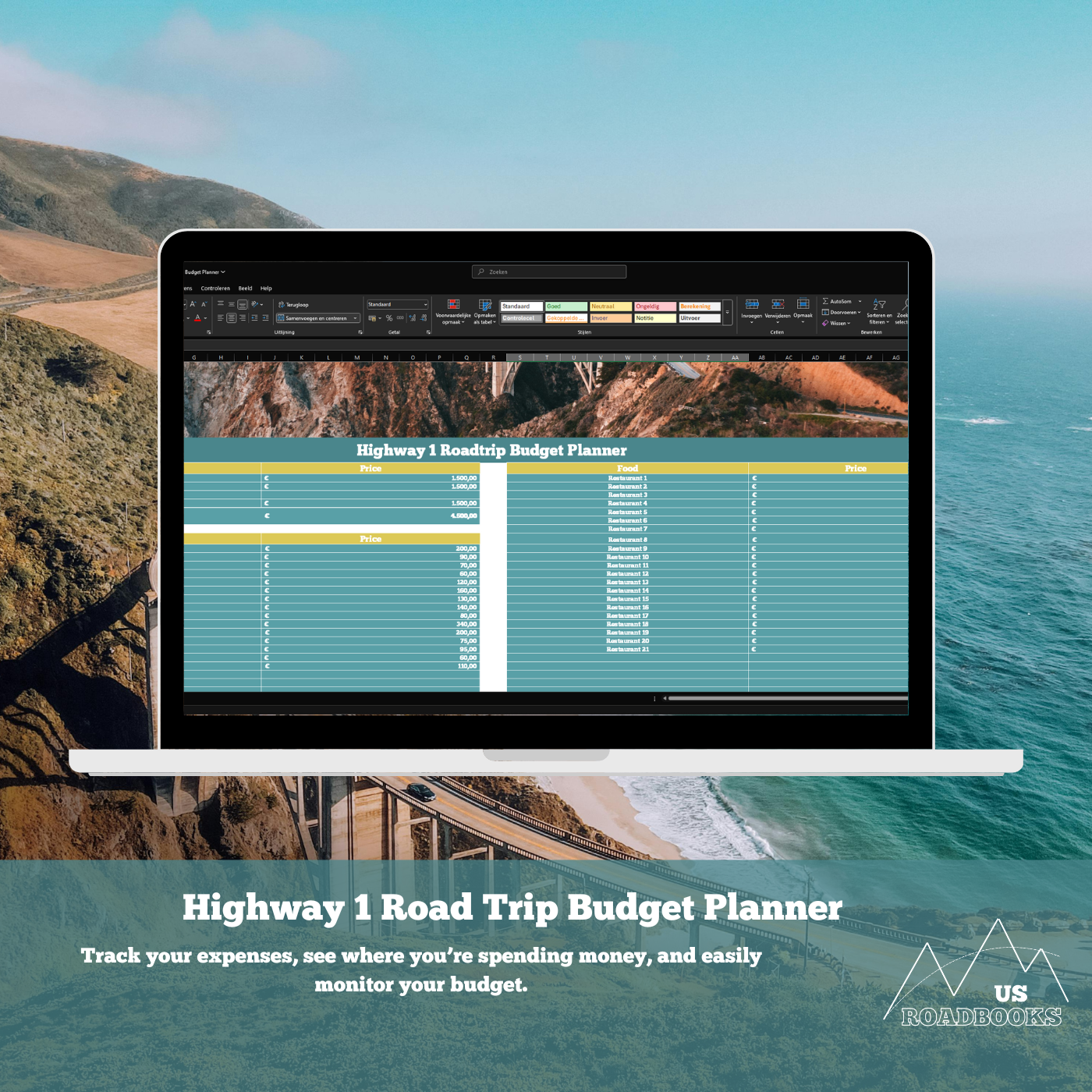 Highway 1 Travel Budget Planner