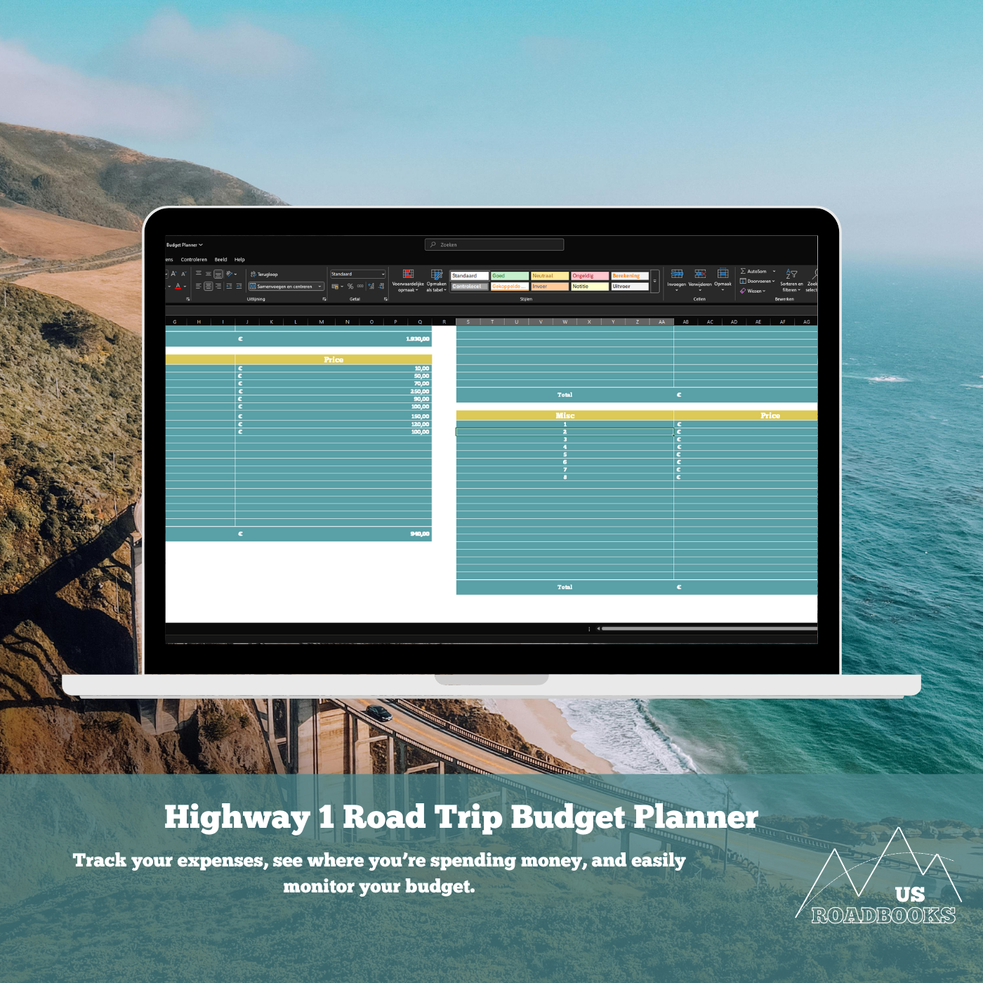 The Highway 1 travel budget planner so you don't break the bank.