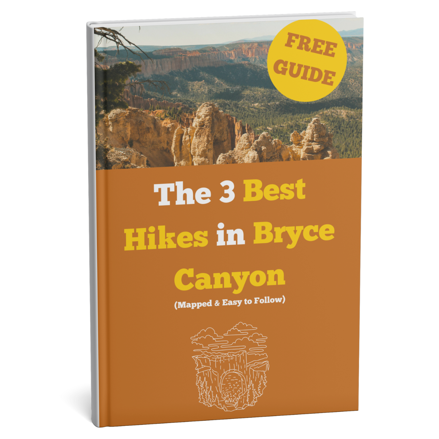 Book cover with Bryce Canyon landscape and hiking guide text