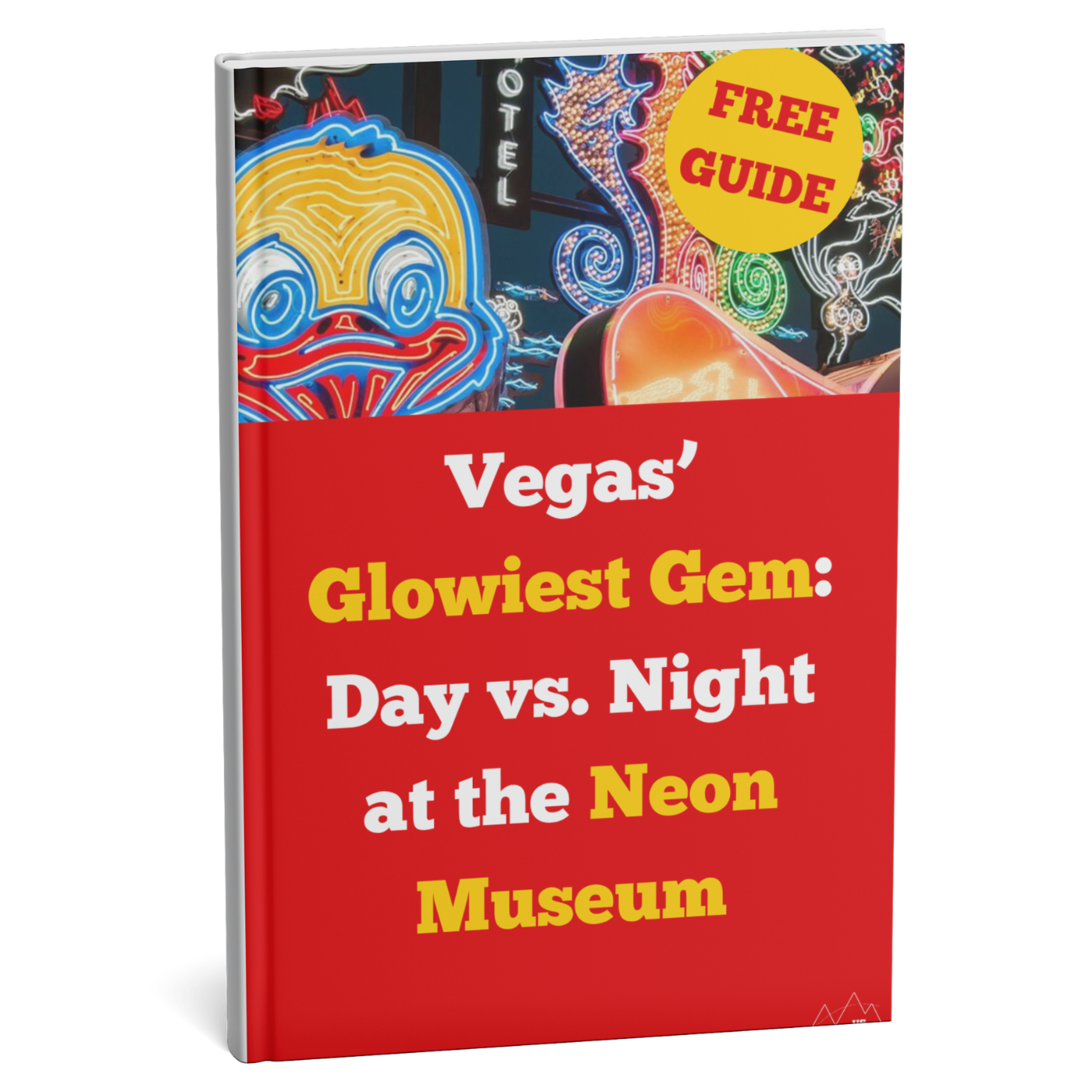 Book cover with colorful neon design and text about the Neon Museum in Las Vegas.