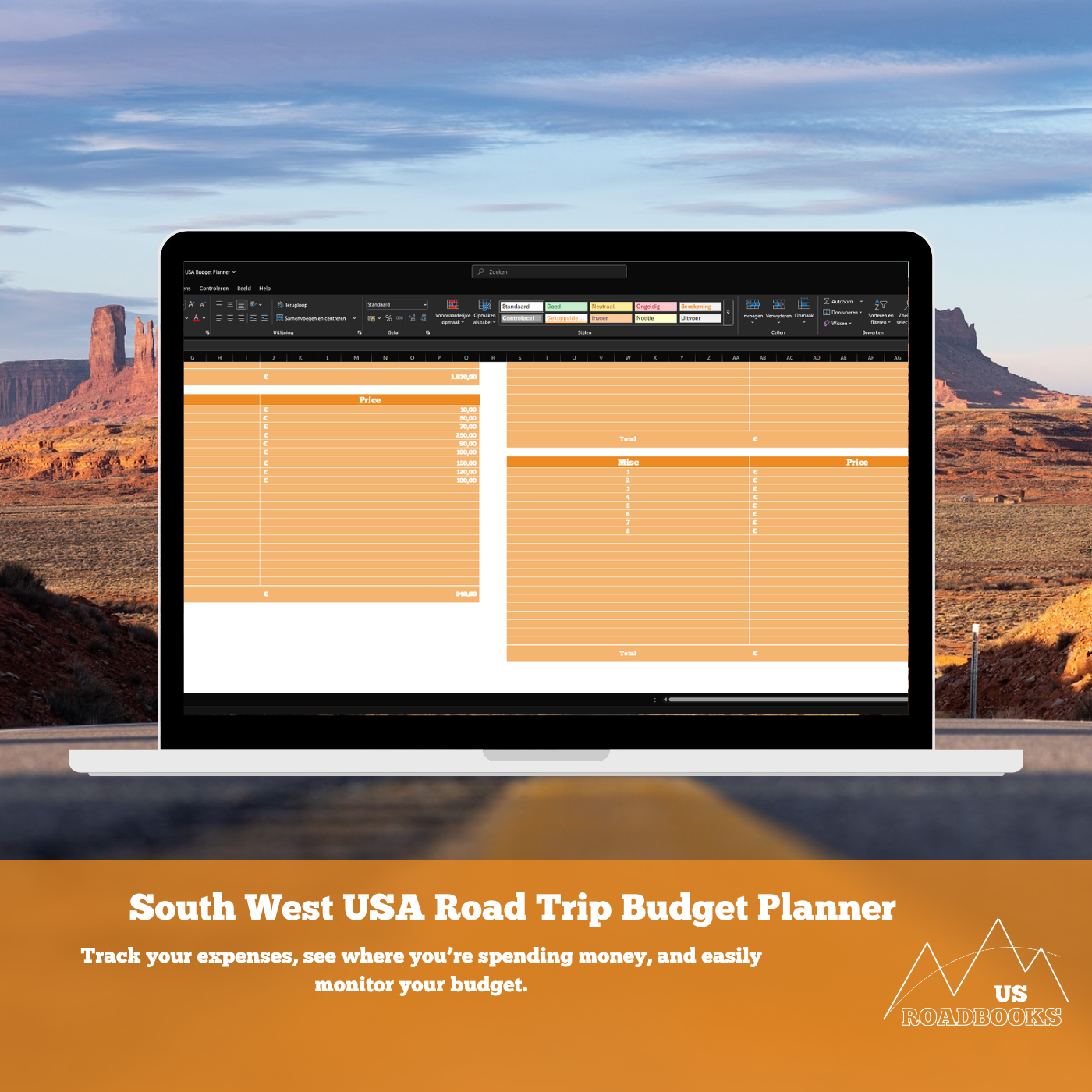 The South West USA travel budget planner so you don't break the bank.
