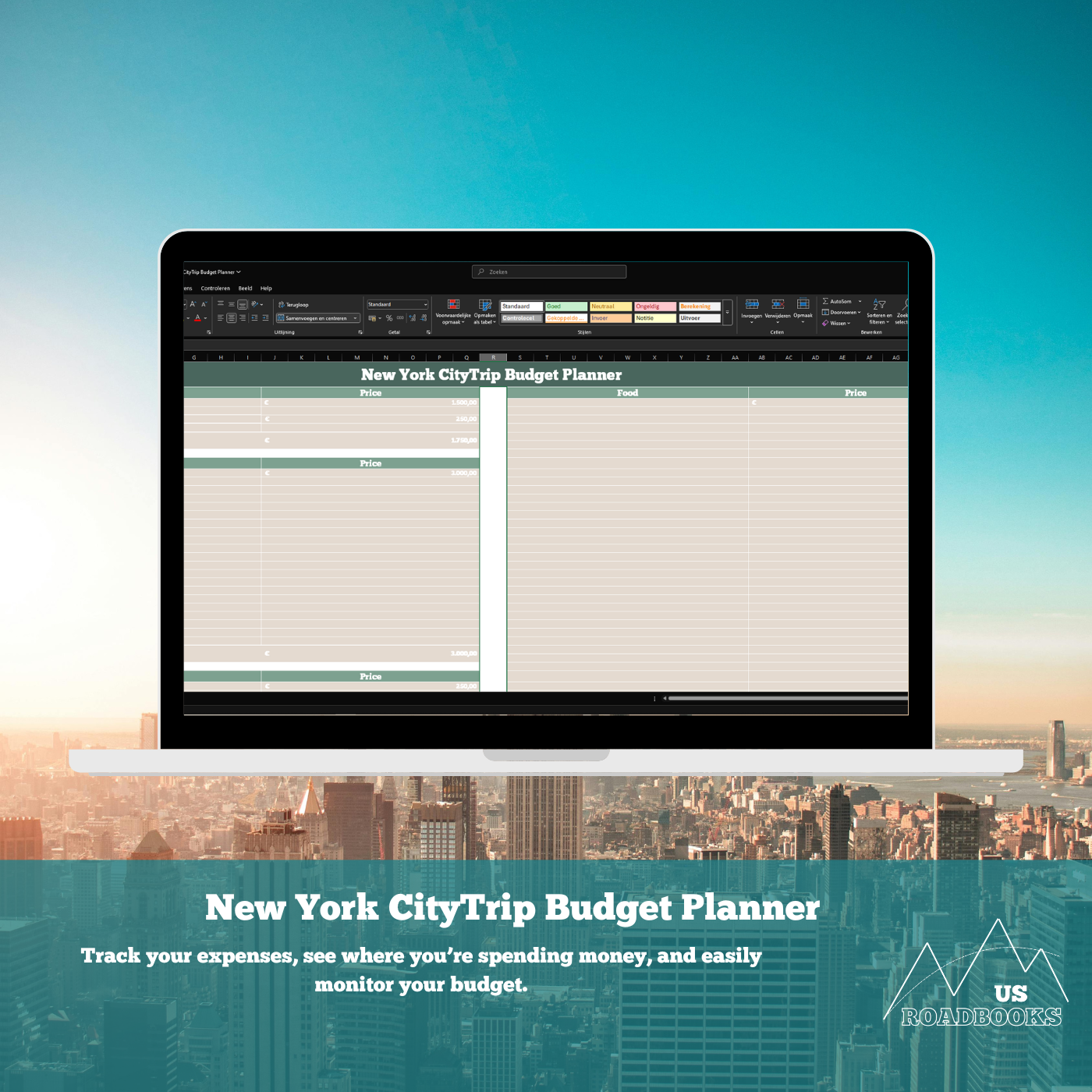 New York CityTrip Budget Planner