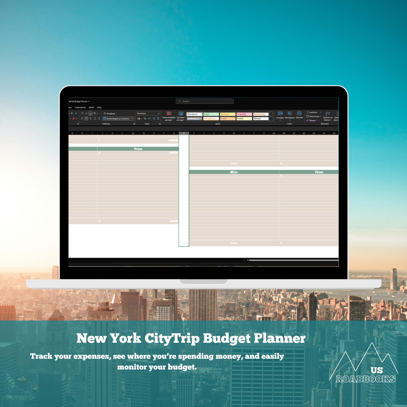 New York CityTrip Budget Planner