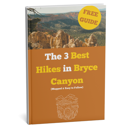 Book cover with Bryce Canyon landscape and hiking guide text