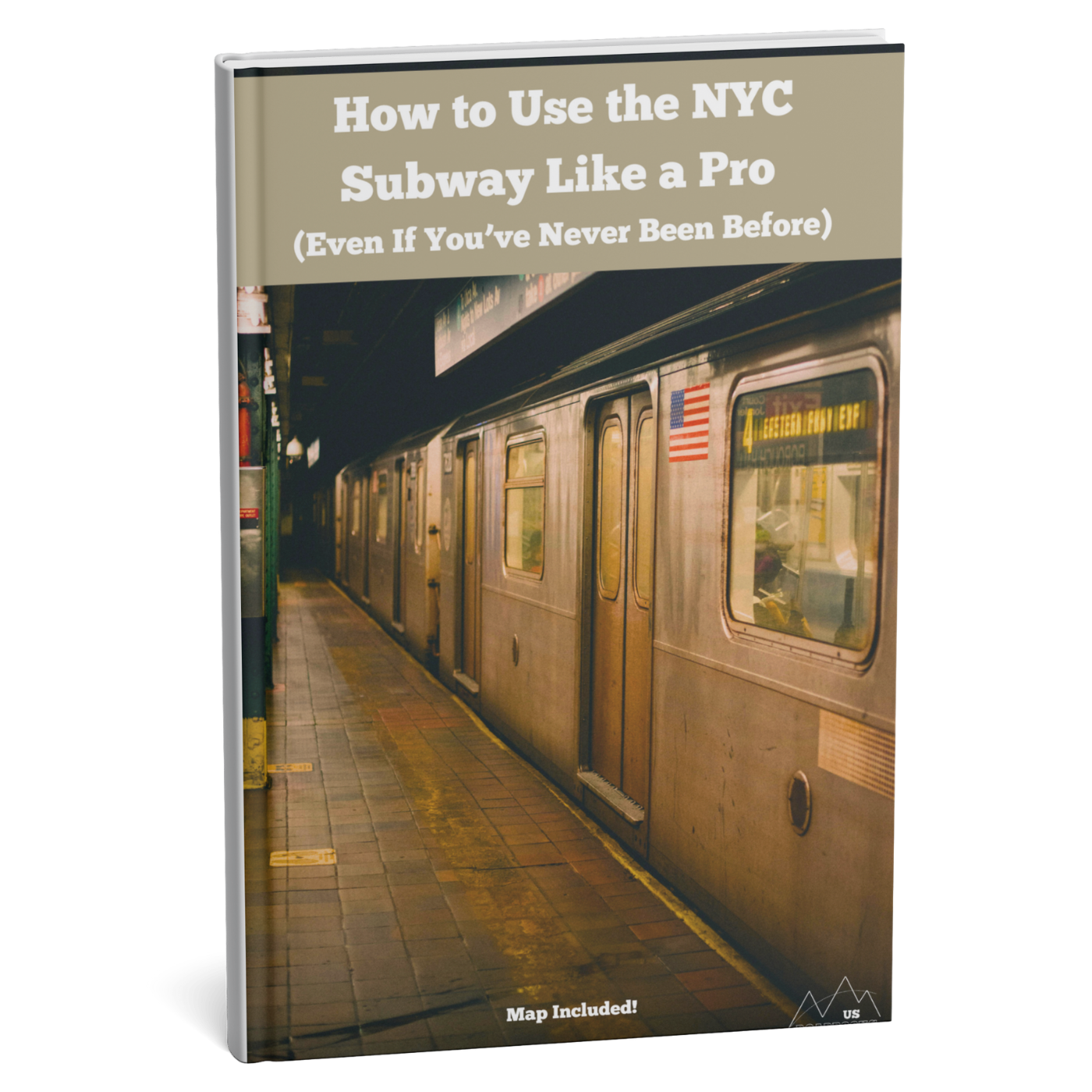 Book titled 'How to Use the NYC Subway Like a Pro' with a subway car image on the cover.
