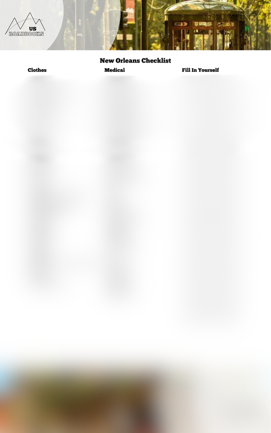 Placeholder image with text 'New Orleans Checklist' and a blurred background