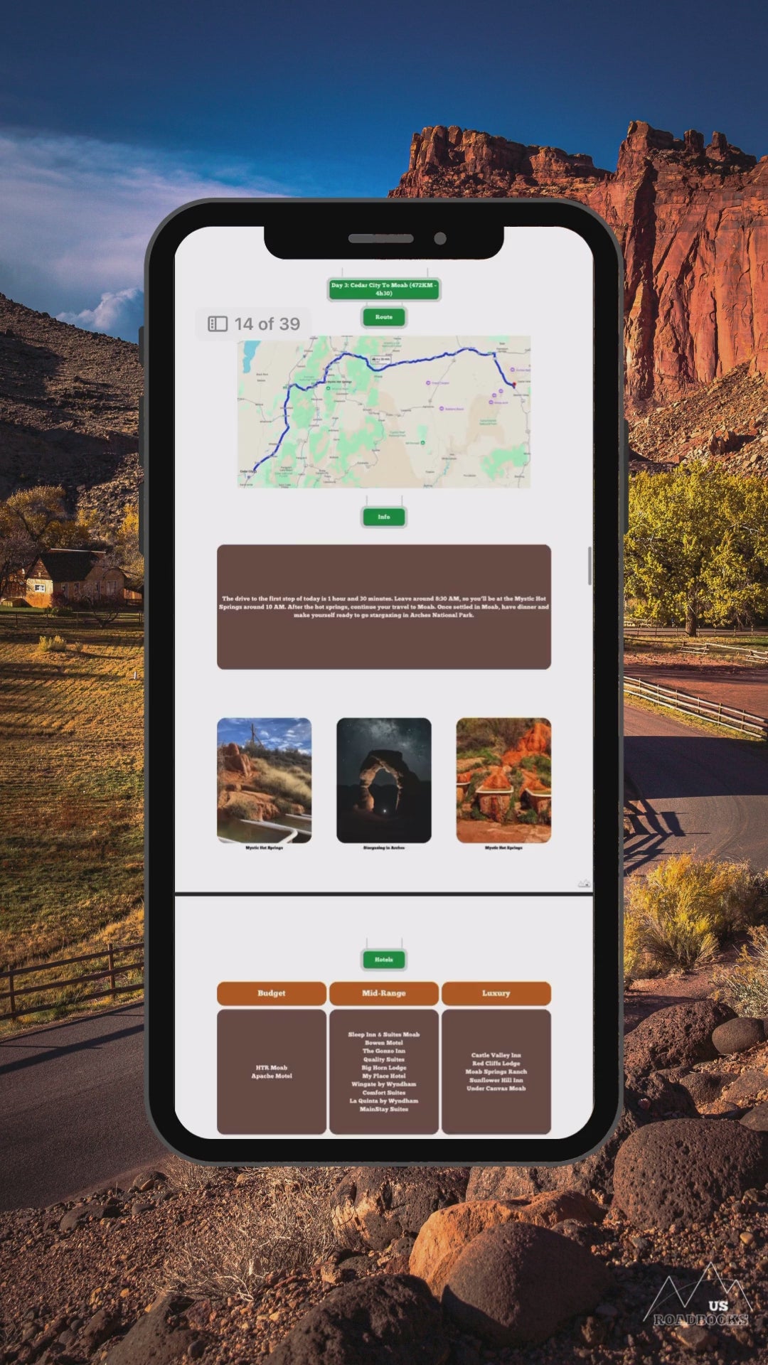 Video of the Utah Mighty 5 RoadBook